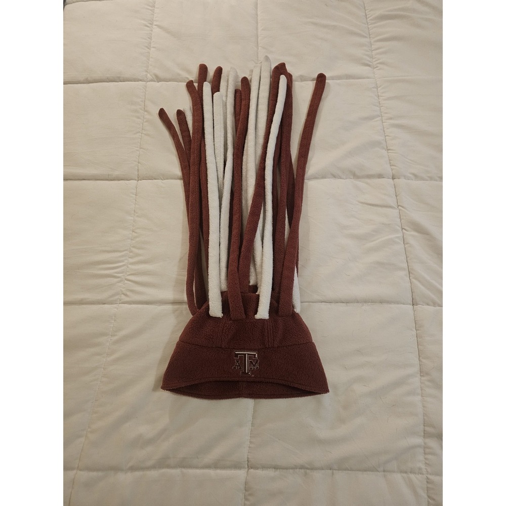 Texas A&M Aggies Fleece‎ Dreadlock Hat Wig Maroon White One Size NCAA